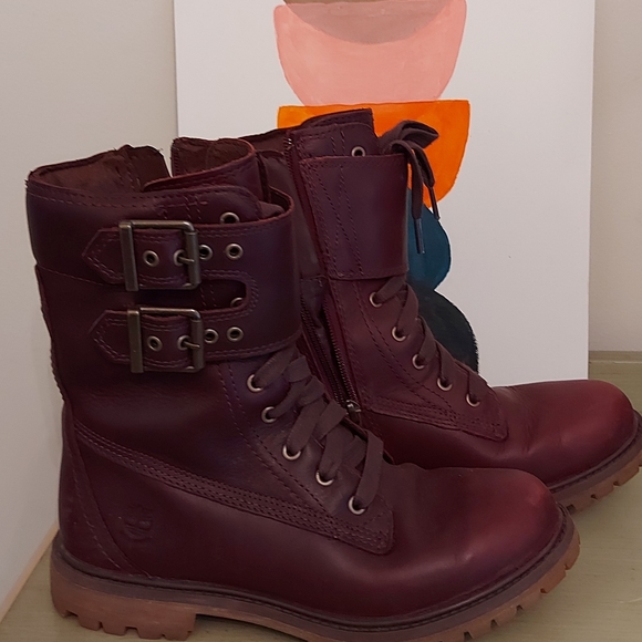 Timberland lace up leather boots - Picture 4 of 8